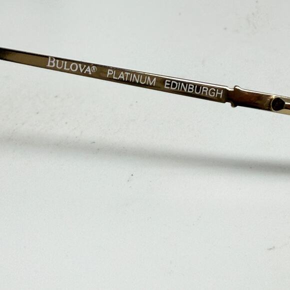 Bulova Platinum Edinburgh‎ Eyeglasses Gold Square Frame 53-17-140 20417